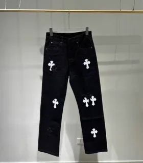 Blugi Chrome Hearts Black White Label