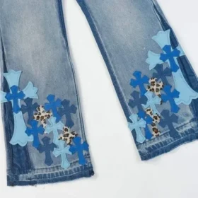 Blugi Chrome Hearts Criss Cross Bootcut