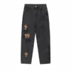 Blugi Chrome Hearts cu cruci multiple