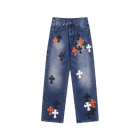 Blugi din denim Chrome Hearts Blue Cross
