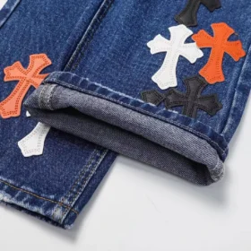 Blugi din denim Chrome Hearts Blue Cross