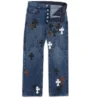 Blugi Lemandik cu picior drept și Cross Patch
