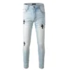 Blugi skinny cu Cross Patches în formă de Heart Chrome Hearts Blugi skinny cu Cross Patches în formă de Heart Chrome Hearts