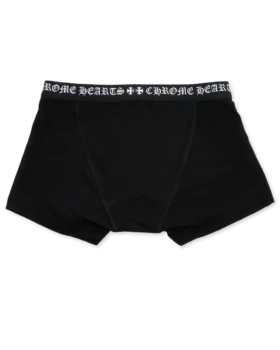 Boxeri din bumbac negru cu jacquard alb-negru
