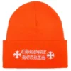 Căciula cu logo Chrome Hearts, portocaliu de siguranță Căciula cu logo Chrome Hearts, portocaliu de siguranță