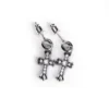 Cercei cu cruciulițe și diamante pavé Baby Fat Cercei cu cruciulițe și diamante pavé Baby Fat
