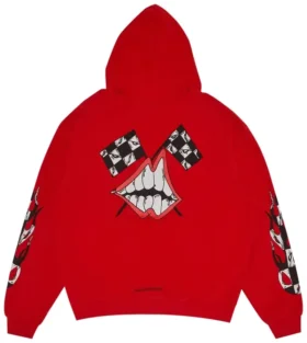 Hanorace Chrome Hearts X Matty Boy Flames roșu