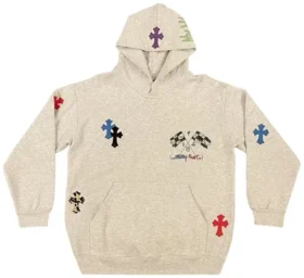 Hanorace cu glugă Chrome Hearts 1 of 1 Matty Boy Cross „Gri/Multicolor”