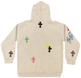 Hanorace cu glugă Chrome Hearts 1 of 1 Matty Boy Cross „Gri/Multicolor”
