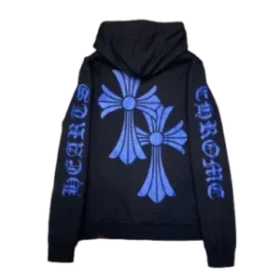 Hanorace cu glugă Chrome Hearts cu emblemă albastră