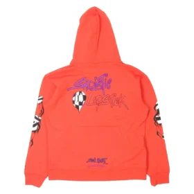 Hanorace cu glugă Chrome Hearts Hearts Matty Boy Brain, roșu