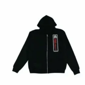 Hanorace cu glugă și fermoar Chrome Hearts Black Foti Jarvis Block