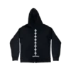 Hanorace cu glugă și fermoar Chrome Hearts cu logo triplu