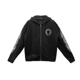 Hanorace cu glugă și fermoar Chrome Hearts F**Kyou Horseshoe Floral Sleeve
