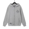 Hanorace cu glugă și fermoar Chrome Hearts Grey Cross Floral