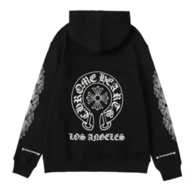 Hanorace cu glugă și fermoar Chrome Hearts Los Angeles, negru