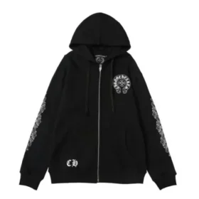 Hanorace cu glugă și fermoar Chrome Hearts Los Angeles, negru