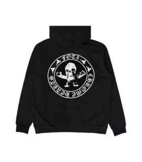 Hanorace rar cu fermoar și logo Ch Foti Skeleton Circle