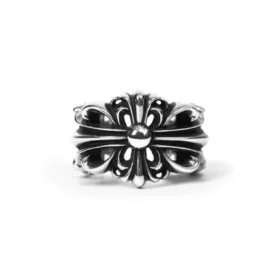 Inel Double Floral Chrome Hearts