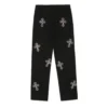 Pantaloni Chrome Hearts cu cruce din strasuri Pantaloni Chrome Hearts cu cruce din strasuri