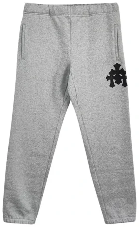 Pantaloni de trening Chrome Hearts cu trei cruci – Gri