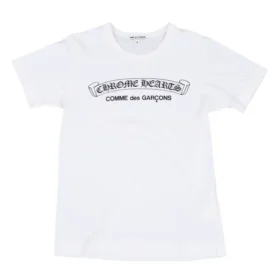 Tricou Chrome Hearts Comme Des Garcons Alb