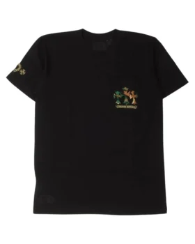 Tricou Chrome Hearts cu buzunar și imprimeu camuflaj și Cemetery Cross